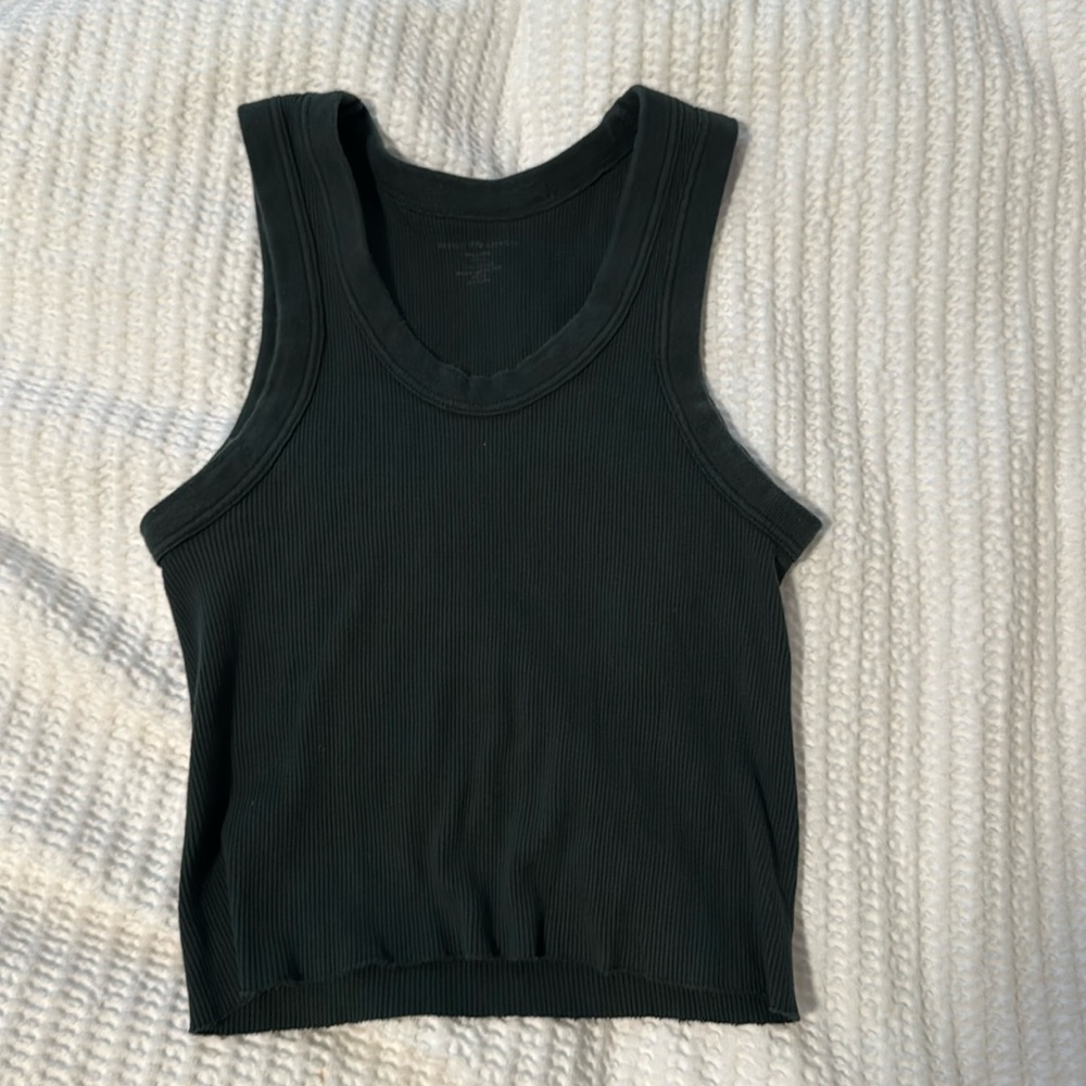 Brandy Melville dark green tank top
